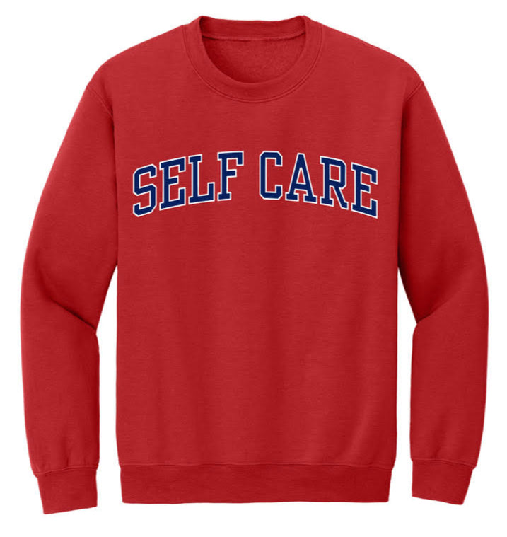 Self-Care Embroidered Crewneck