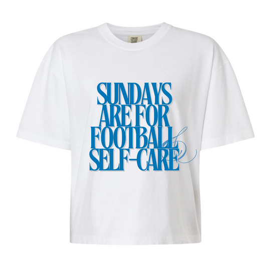 Sundays Are for Football & Self-Care Block Tee