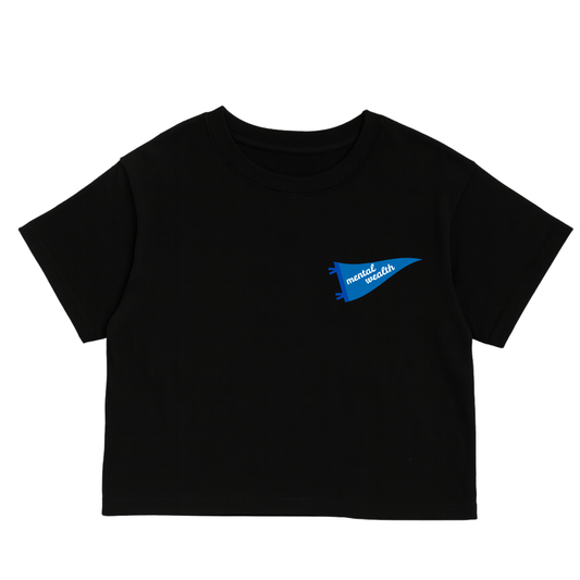 Mental Wealth Pennant Crop Top