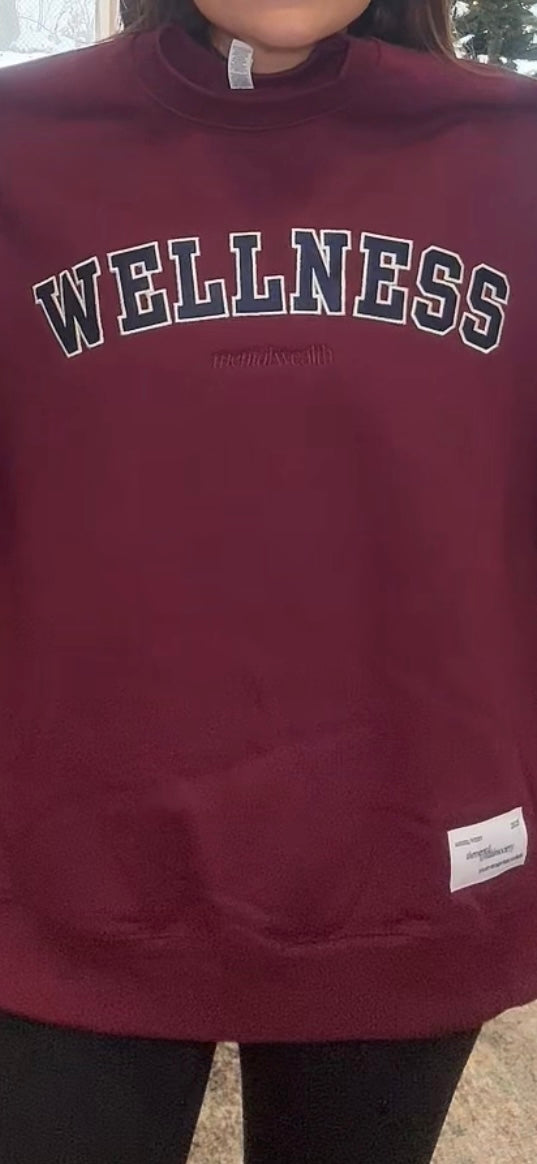Wellness Embroidered Crewneck