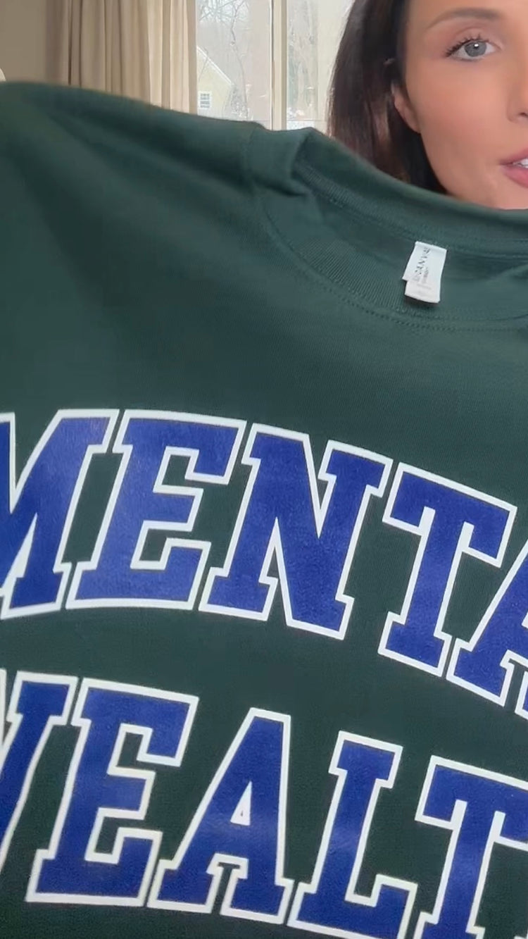 Mental Wealth Varsity Crewneck: Winter Edition