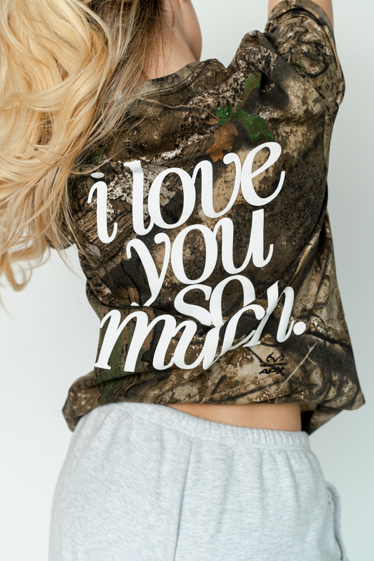 I Love You So Much Camo T-Shirt Puffy Print