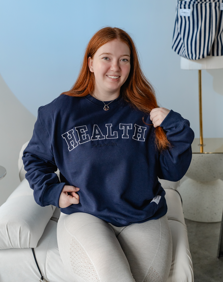 Health Embroidered Crewneck